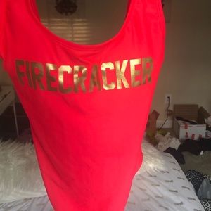 Firecracker one piece bathing suit